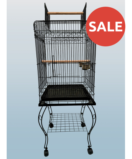 Parrot-Supplies Hawaii Parrot Cage With Stand Black